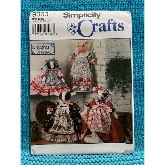 Simplicity 9003 Sewing pattern cow pig  country appliance covers 1980s - Picture 1 of 4